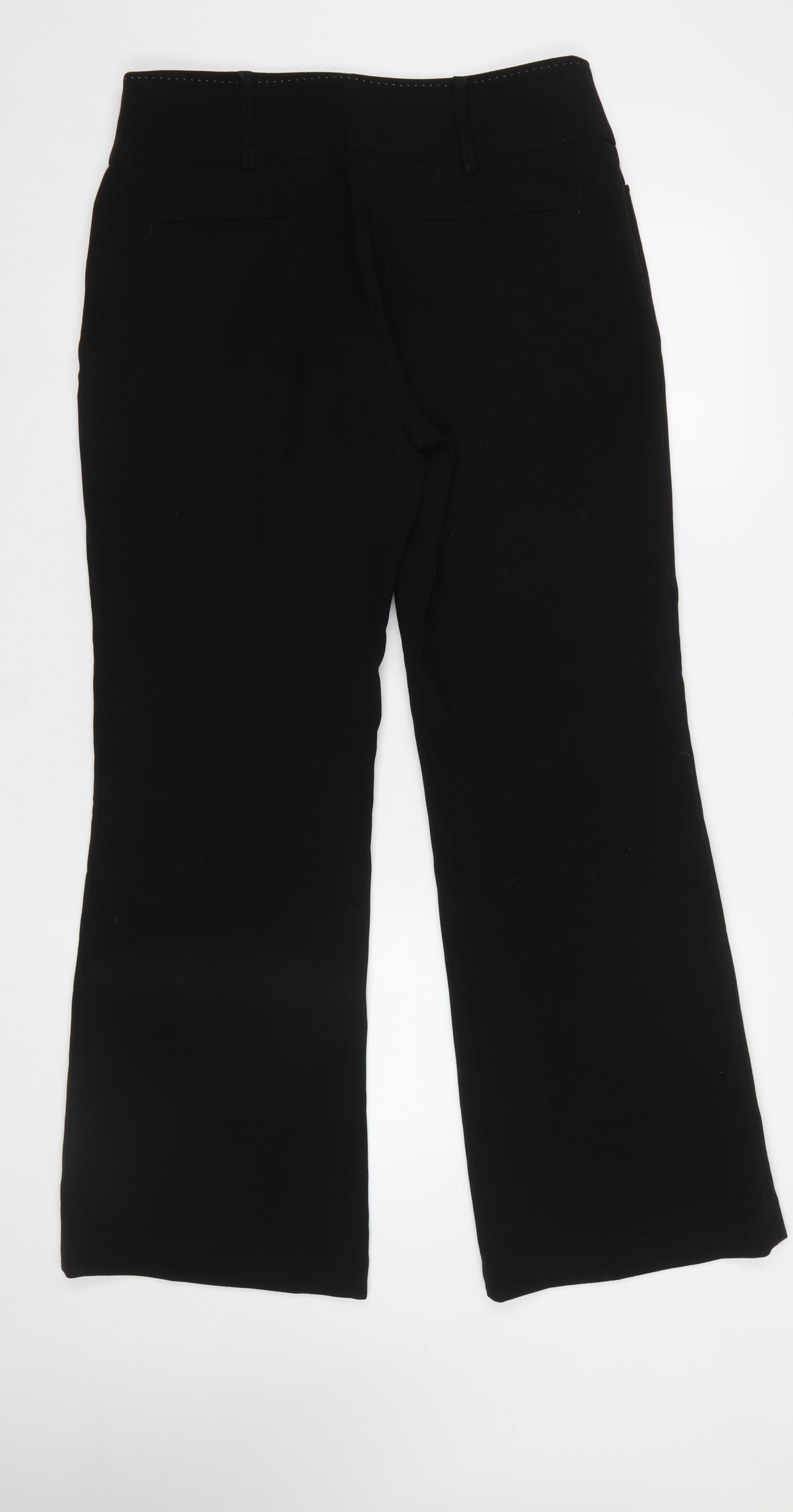 Next Women Black Straight Leg Dress Pants Size 14 Regular Work Trousers
