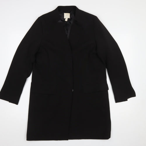 H&M Women's Black Regular Fit Mid-Length Blazer Size 8