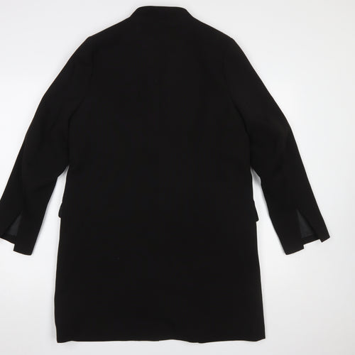 H&M Women's Black Regular Fit Mid-Length Blazer Size 8