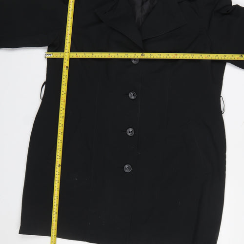 Marks and Spencer Women's Black Long Trench Coat Size 18
