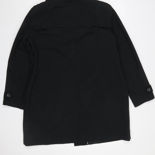 Marks and Spencer Women's Black Long Trench Coat Size 18