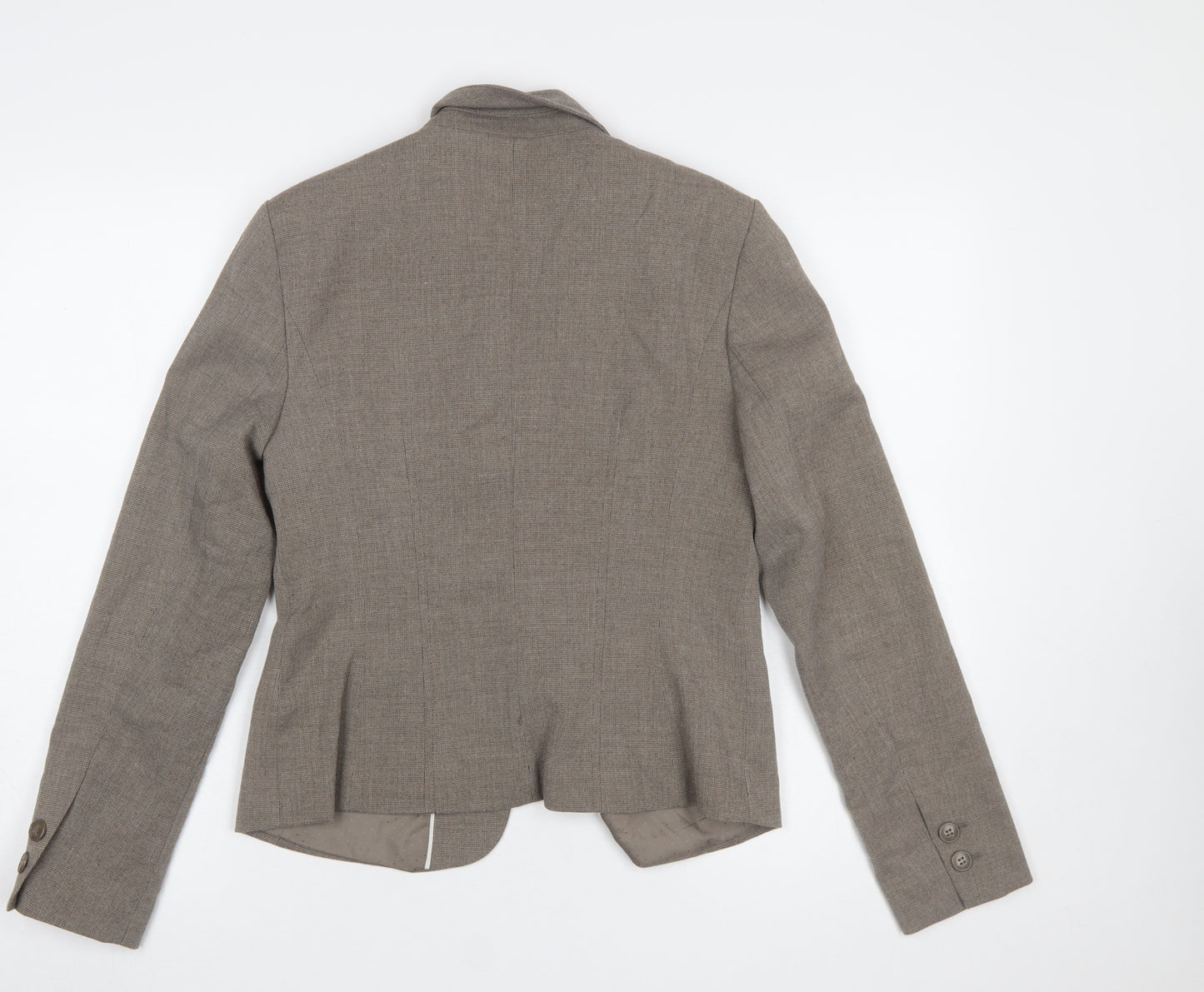 Next Women Beige Single-Breasted Suit Jacket Size 10R Classic Fit