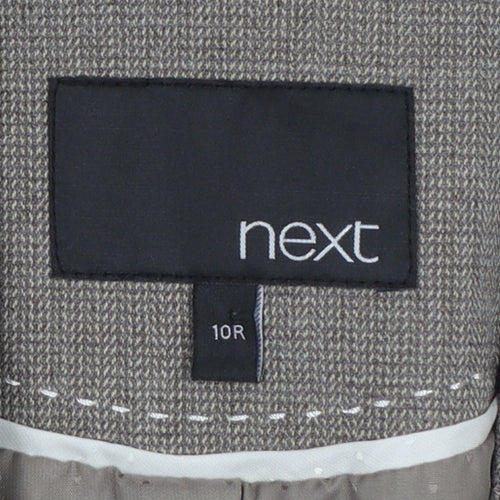 Next Women Beige Single-Breasted Suit Jacket Size 10R Classic Fit