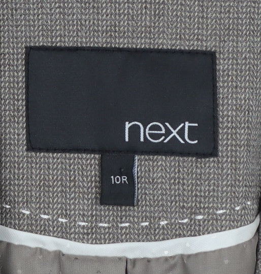 Next Women Beige Single-Breasted Suit Jacket Size 10R Classic Fit