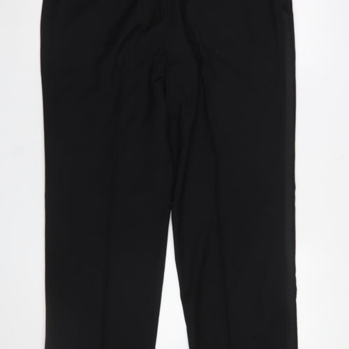 Taylor & Wright Men's Black 36S Formal Pleated Dress Trousers
