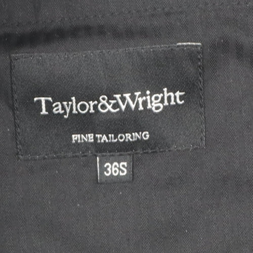 Taylor & Wright Men's Black 36S Formal Pleated Dress Trousers