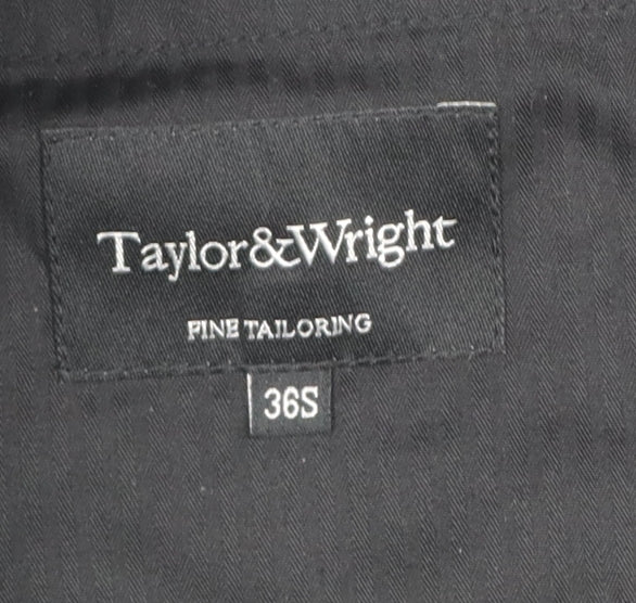 Taylor & Wright Men's Black 36S Formal Pleated Dress Trousers