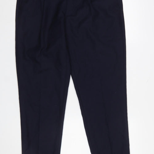 Marks and Spencer Autograph Men's Navy Wool Dress Trousers 34S