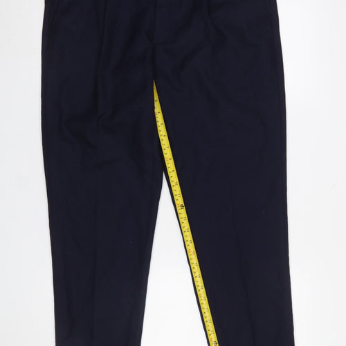 Marks and Spencer Autograph Men's Navy Wool Dress Trousers 34S