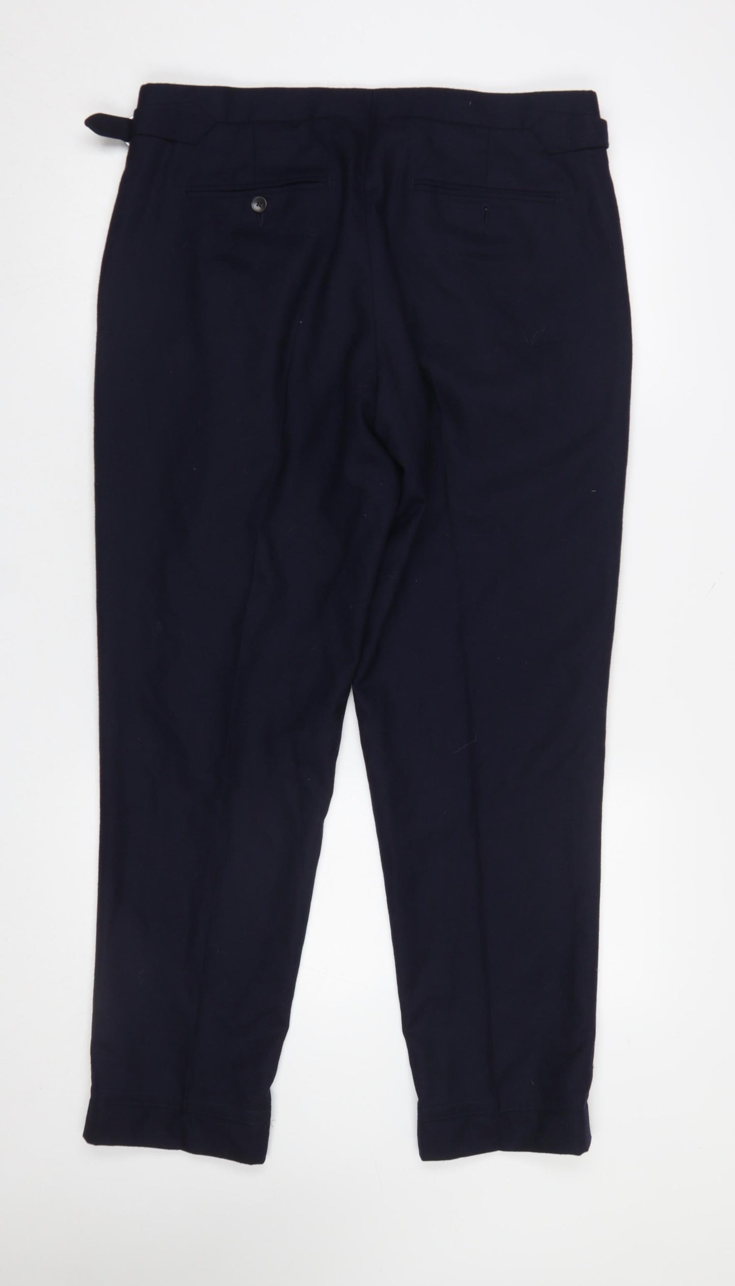 Marks and Spencer Autograph Men's Navy Wool Dress Trousers 34S