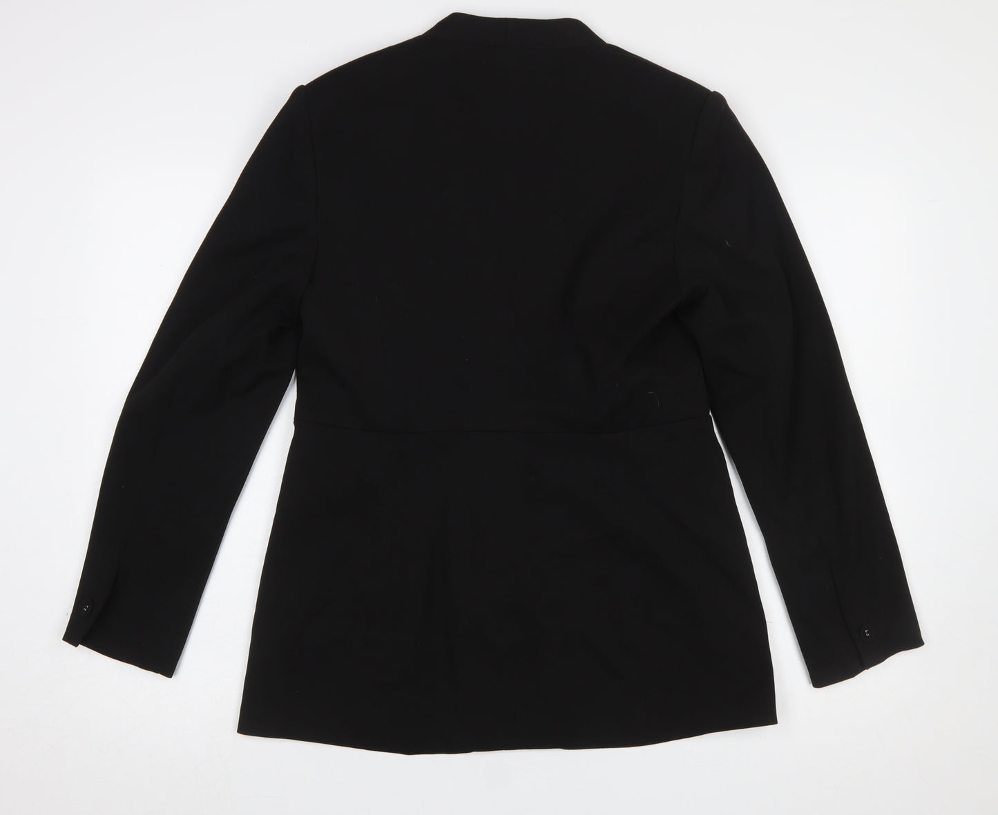 Kaleidoscope Women Black Embroidered Blazer UK 12 Single-Breasted Jacket