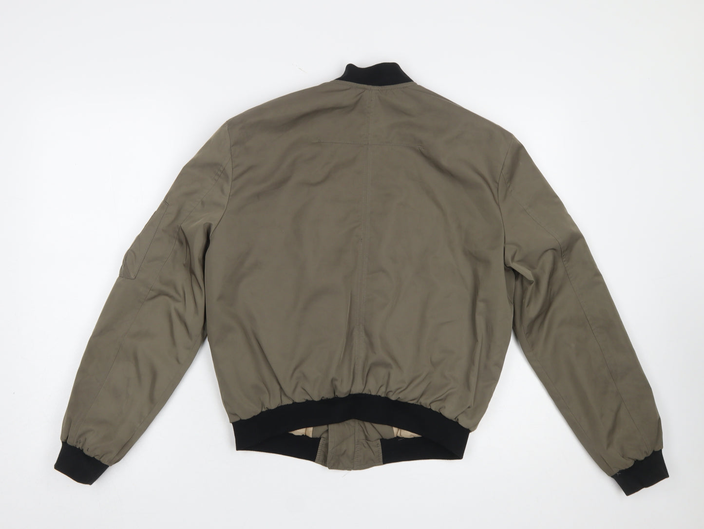 Zara Women Brown Bomber Jacket XS Full Zip Casual Outerwear