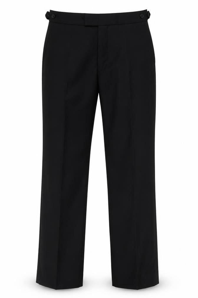 Karl Jackson Men's Black Regular Fit Formal Dress Trousers 36 Short