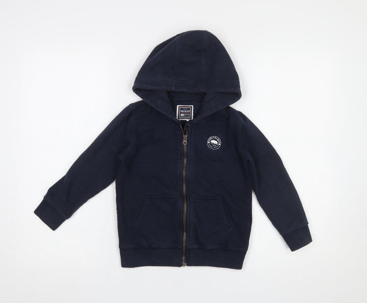 SoulCal & Co Boys Navy Full Zip Hoodie 6-7 Years Cotton Blend Casual