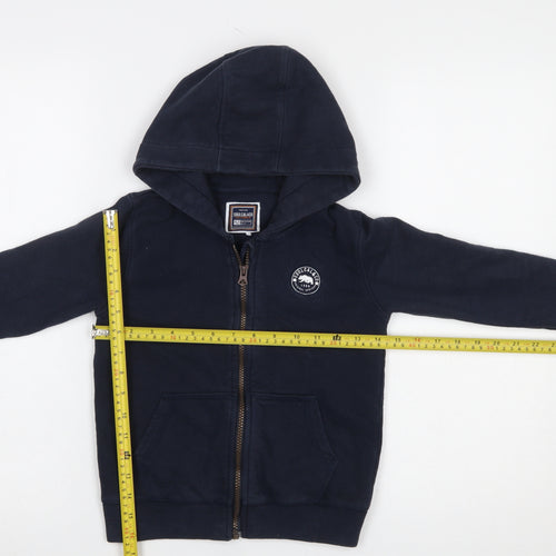 SoulCal & Co Boys Navy Full Zip Hoodie 6-7 Years Cotton Blend Casual
