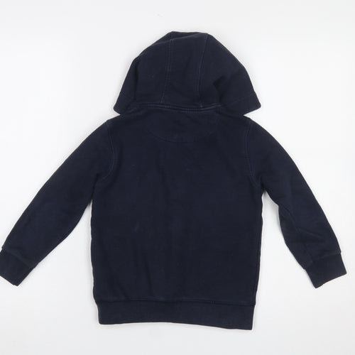 SoulCal & Co Boys Navy Full Zip Hoodie 6-7 Years Cotton Blend Casual