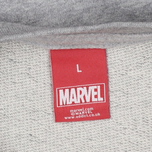 Marvel Iron Man Grey Men’s L Pullover Sweatshirt Graphic Print