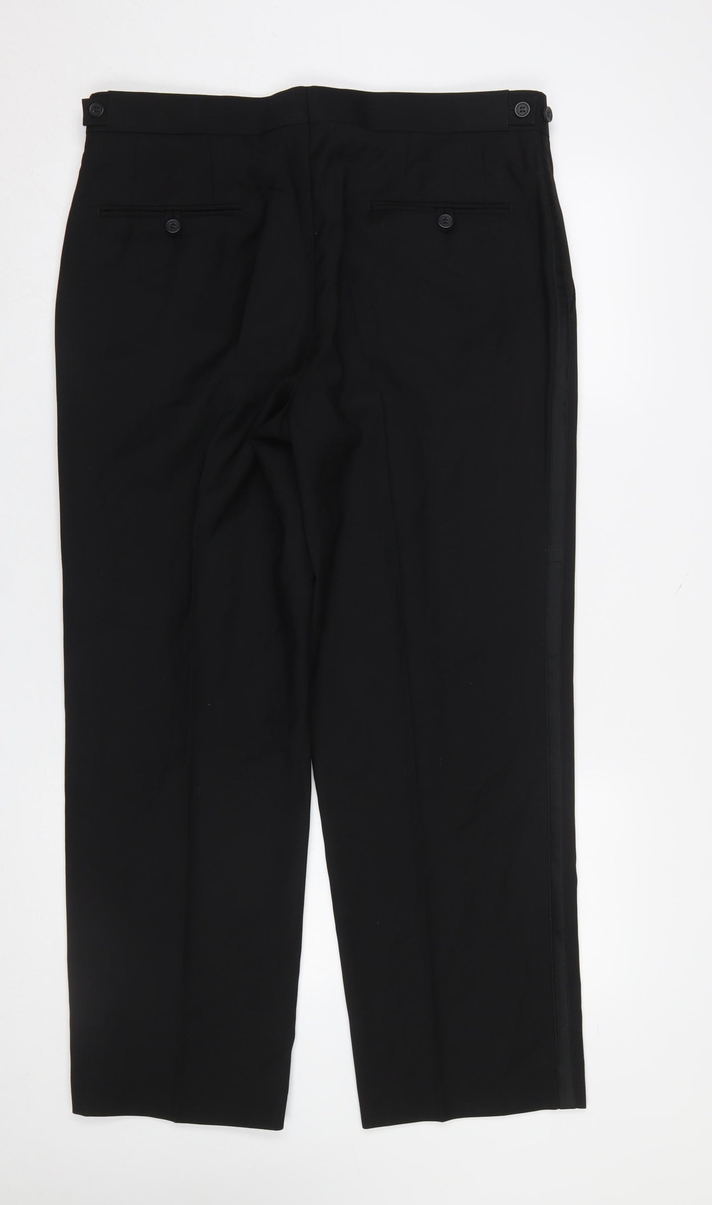 Taylor & Wright Men's Black 36S Formal Dress Trousers