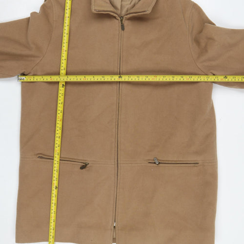 Klass Collection Women's Beige Fleece Mid-Length Zip Coat Size 16