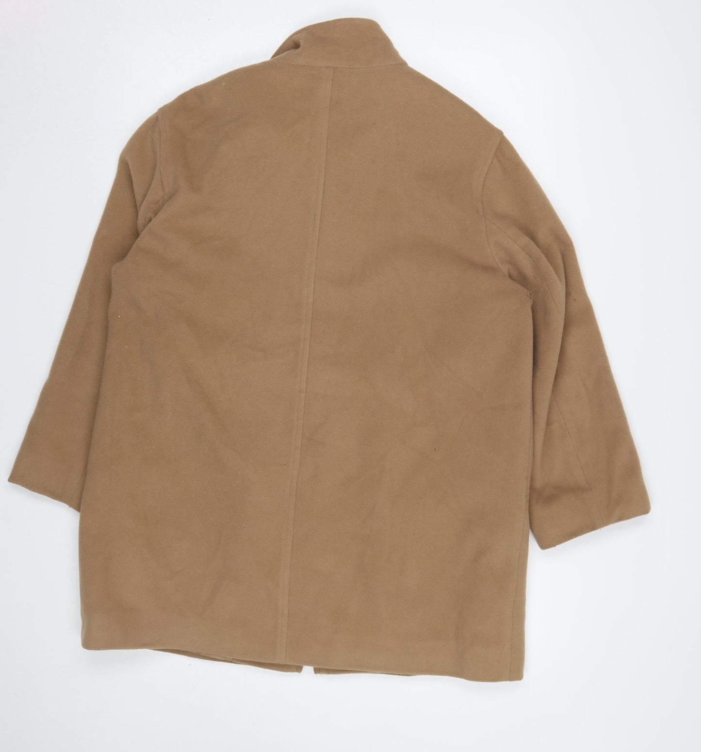 Klass Collection Women's Beige Fleece Mid-Length Zip Coat Size 16