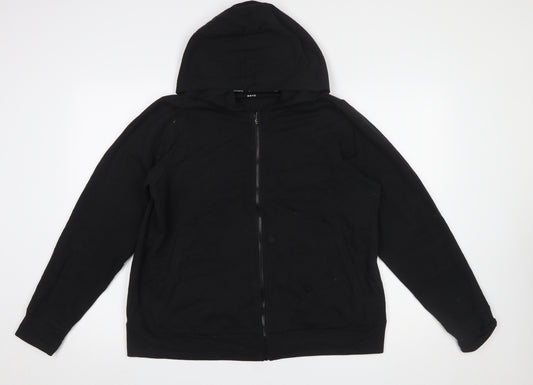 Marks and Spencer Goodmove Women Black Full Zip Hoodie Size 16