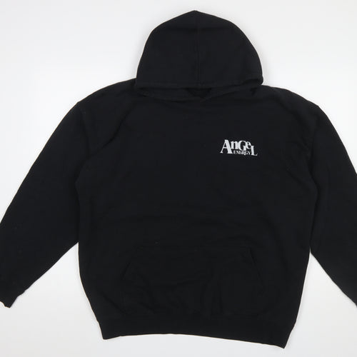 PrettyLittleThing Women's Black Angel Energy Pullover Hoodie Size L