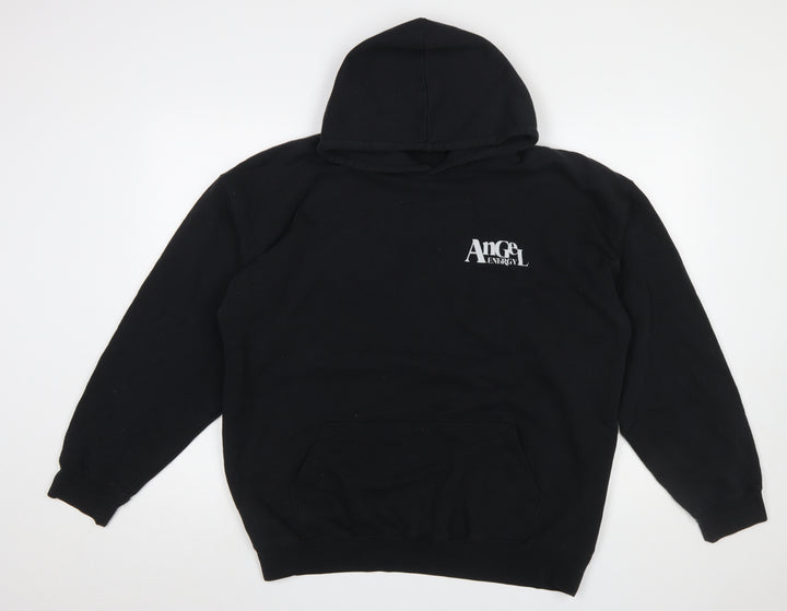 PrettyLittleThing Women's Black Angel Energy Pullover Hoodie Size L