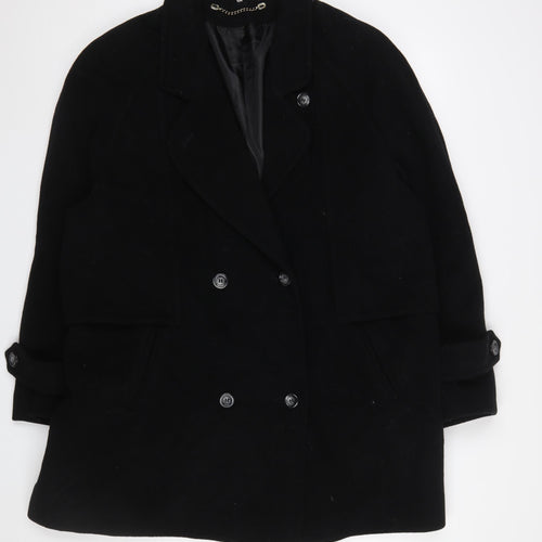 Berkertex Women's Black Wool Pea Coat Size 22 Winter Classic