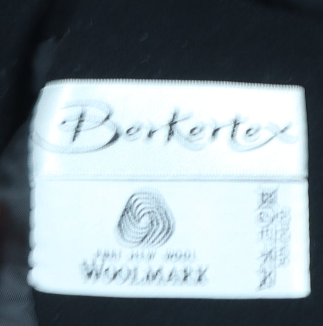 Berkertex Women's Black Wool Pea Coat Size 22 Winter Classic