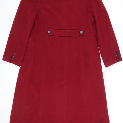 Country Casuals Women Red Wool Cashmere Blend Long Coat Size 16