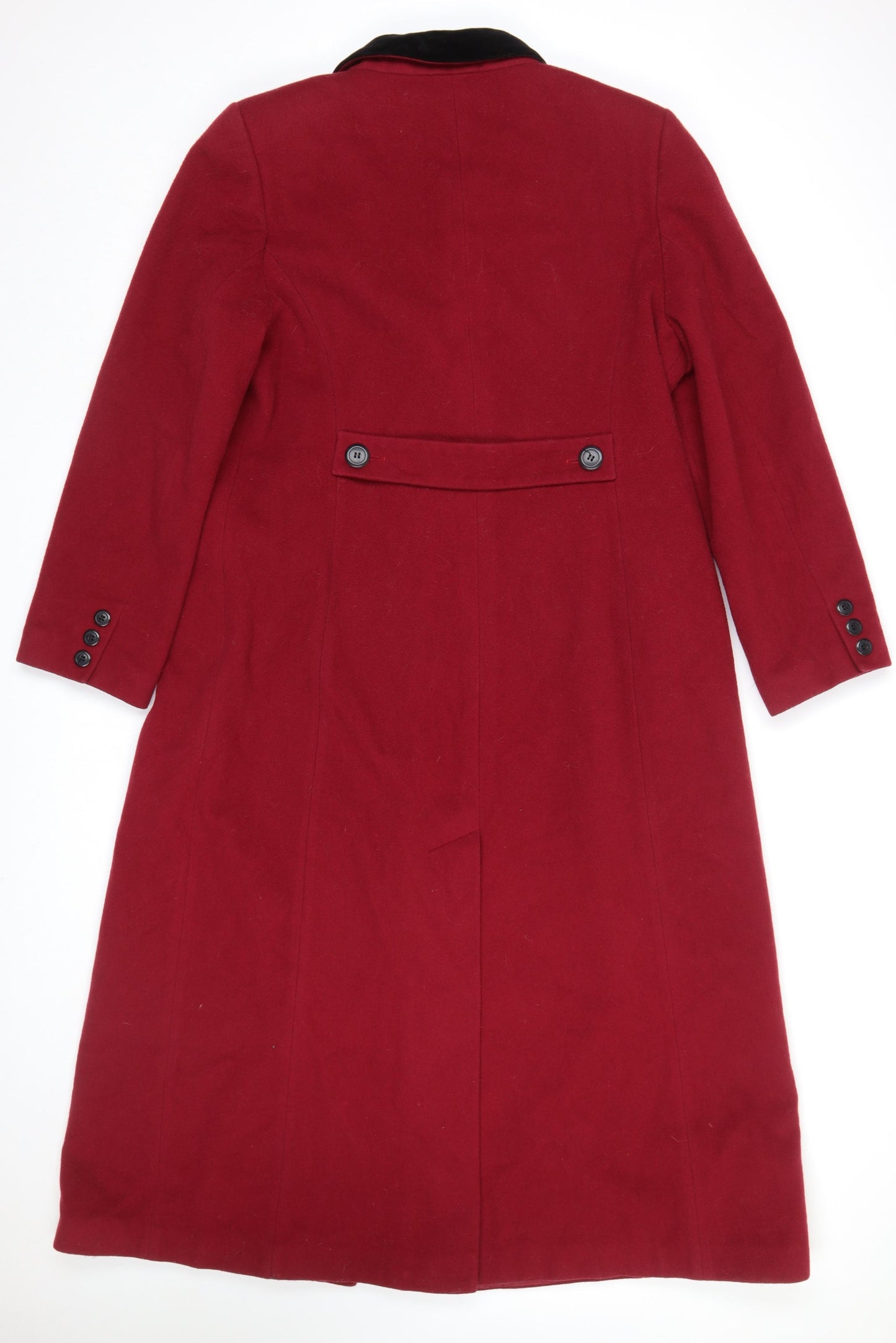 Country Casuals Women Red Wool Cashmere Blend Long Coat Size 16