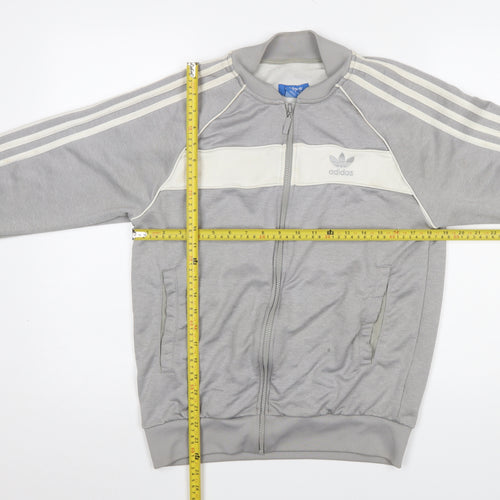Adidas Men's Grey Full Zip Sweatshirt Medium Classic Logo