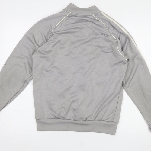 Adidas Men's Grey Full Zip Sweatshirt Medium Classic Logo