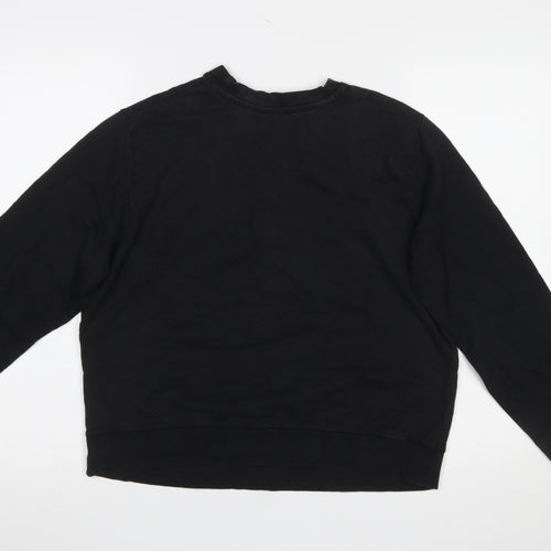 ASOS Women Black Los Angeles West Coast Cotton Sweatshirt UK 10