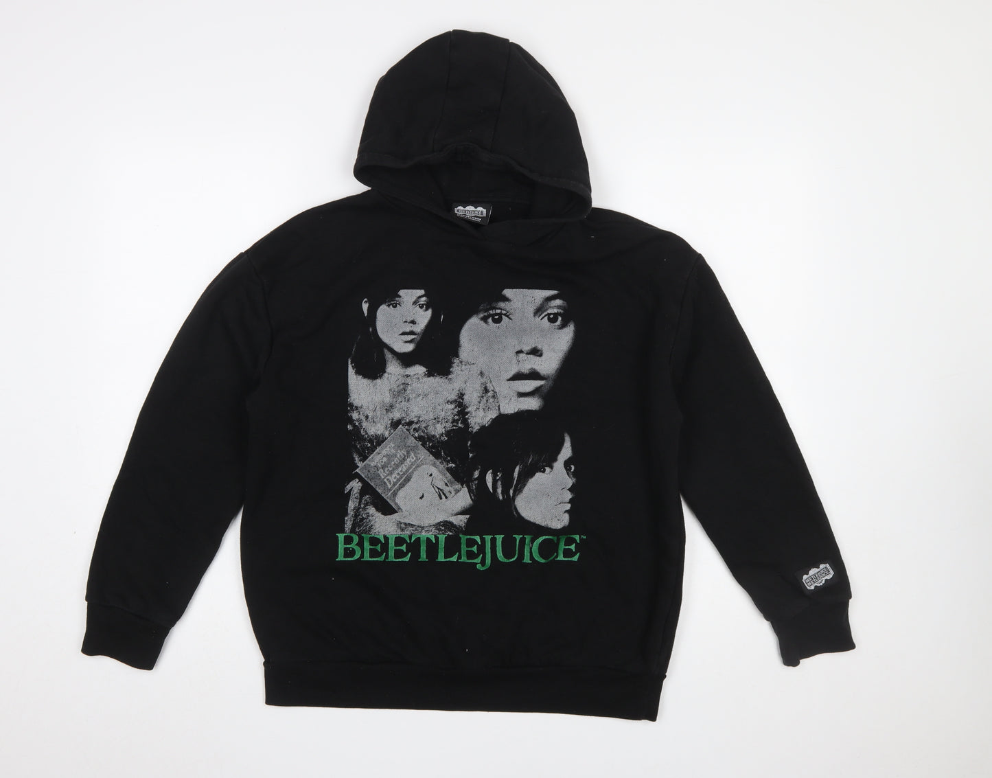 Primark Girls Black Beetlejuice Pullover Hoodie 12-13 Years
