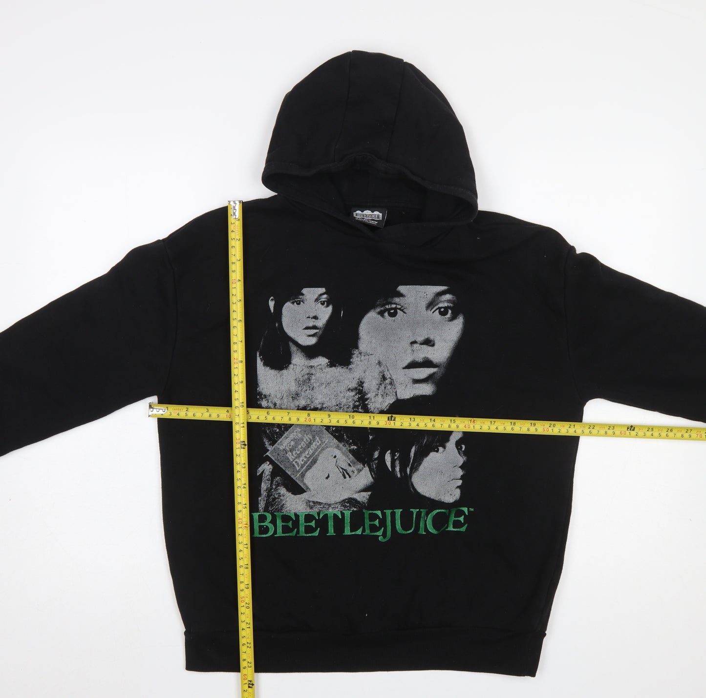 Primark Girls Black Beetlejuice Pullover Hoodie 12-13 Years