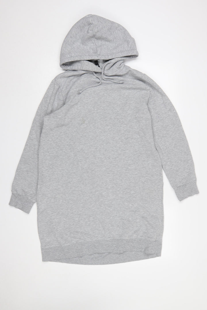 H&M Women’s Grey Hoodie T-Shirt Dress Size 12 Casual Long Sleeve