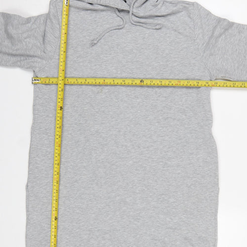 H&M Women’s Grey Hoodie T-Shirt Dress Size 12 Casual Long Sleeve