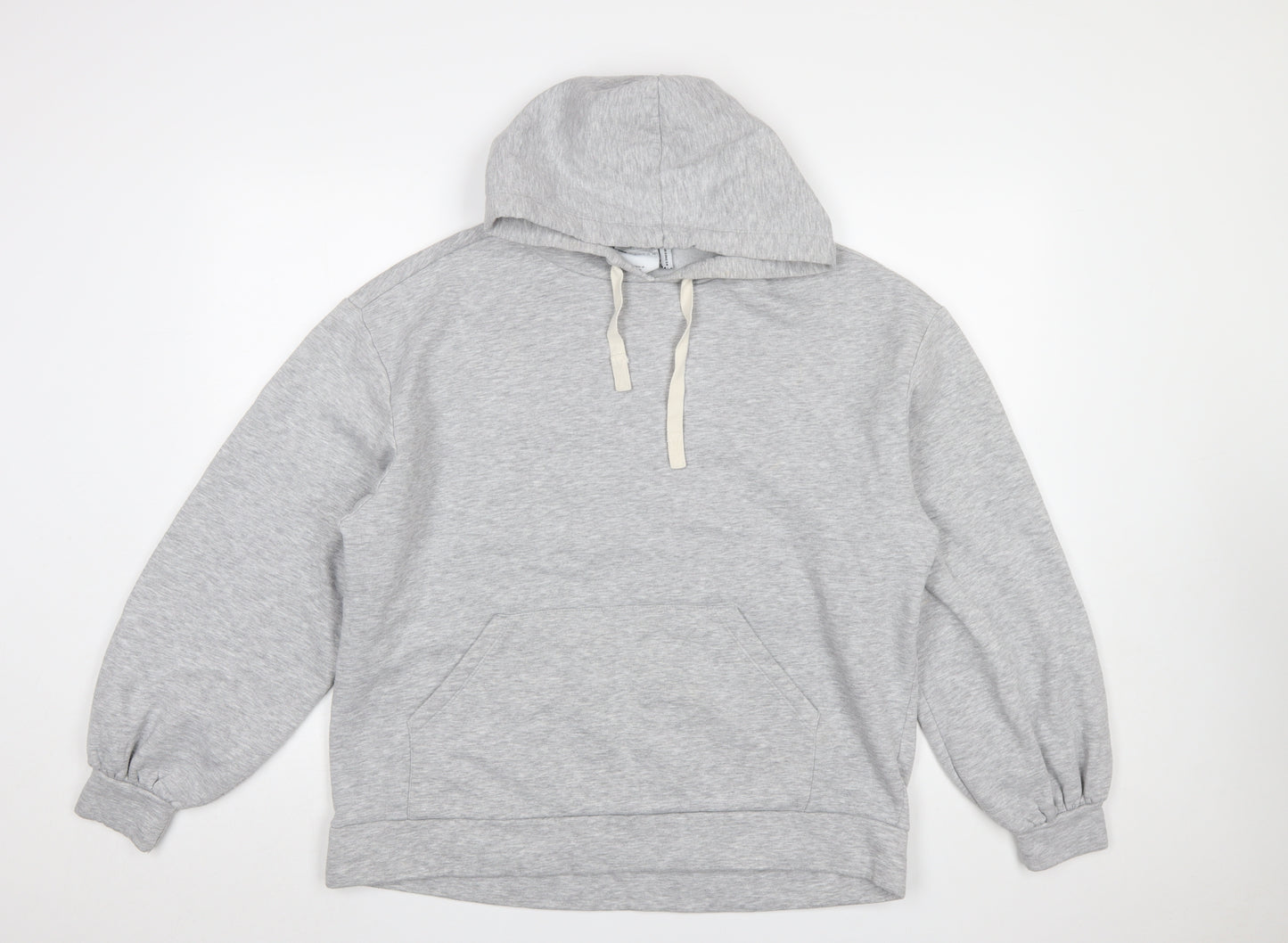 ASOS Design Women’s Grey Pullover Hoodie Size 12 Relaxed Fit