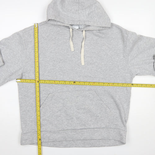 ASOS Design Women’s Grey Pullover Hoodie Size 12 Relaxed Fit