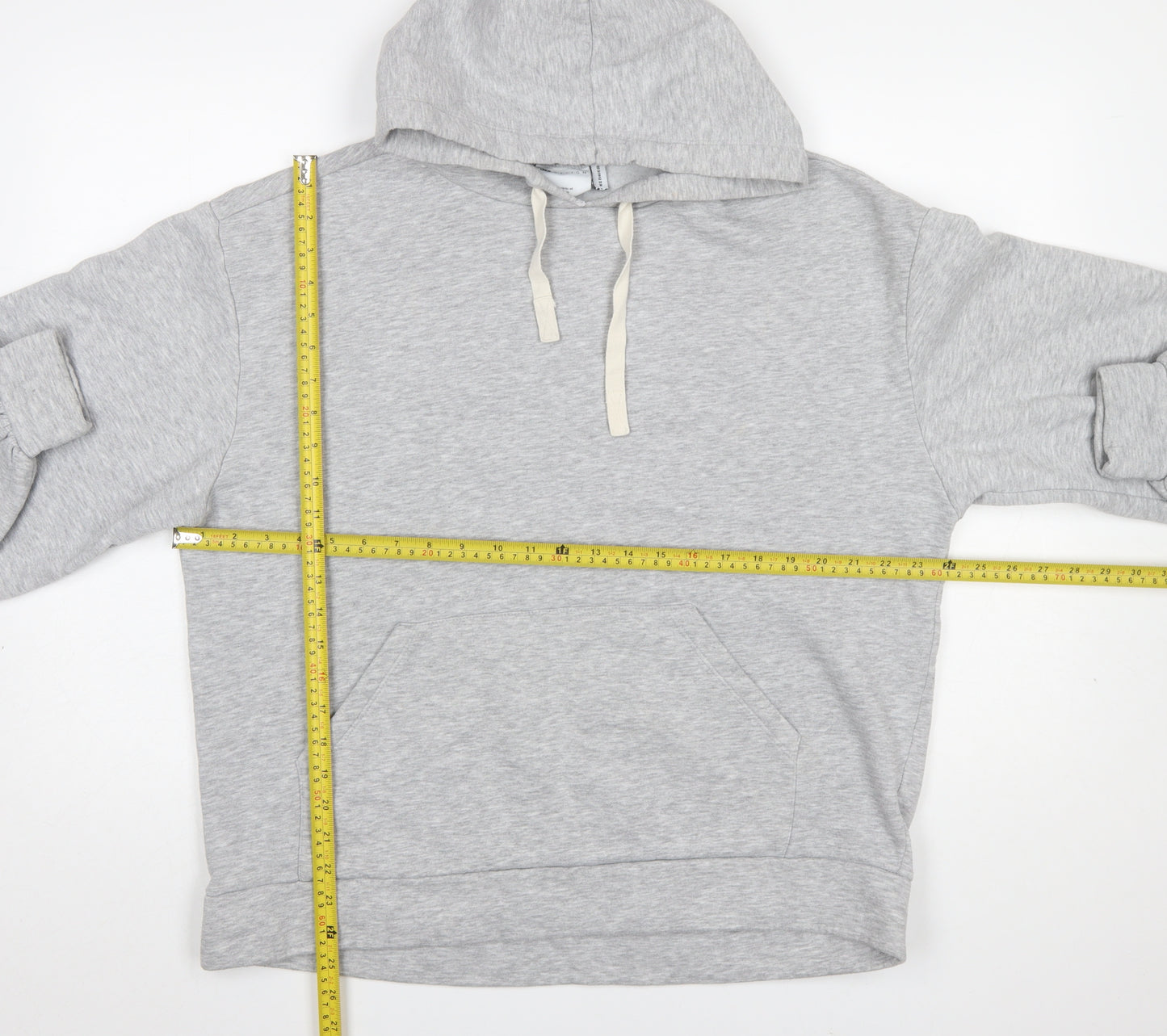 ASOS Design Women’s Grey Pullover Hoodie Size 12 Relaxed Fit