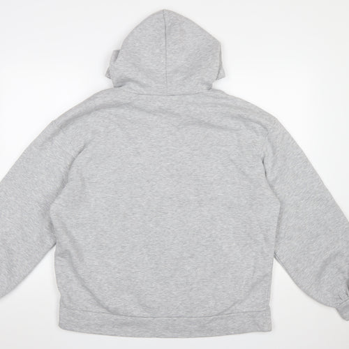 ASOS Design Women’s Grey Pullover Hoodie Size 12 Relaxed Fit