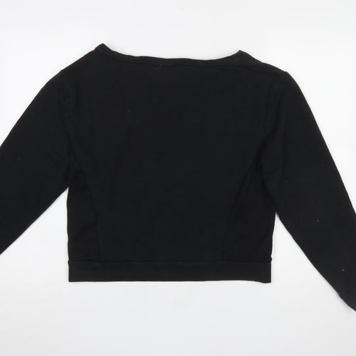 Puma Women's Black Crew Neck Long Sleeve Pullover Sweatshirt Size 14
