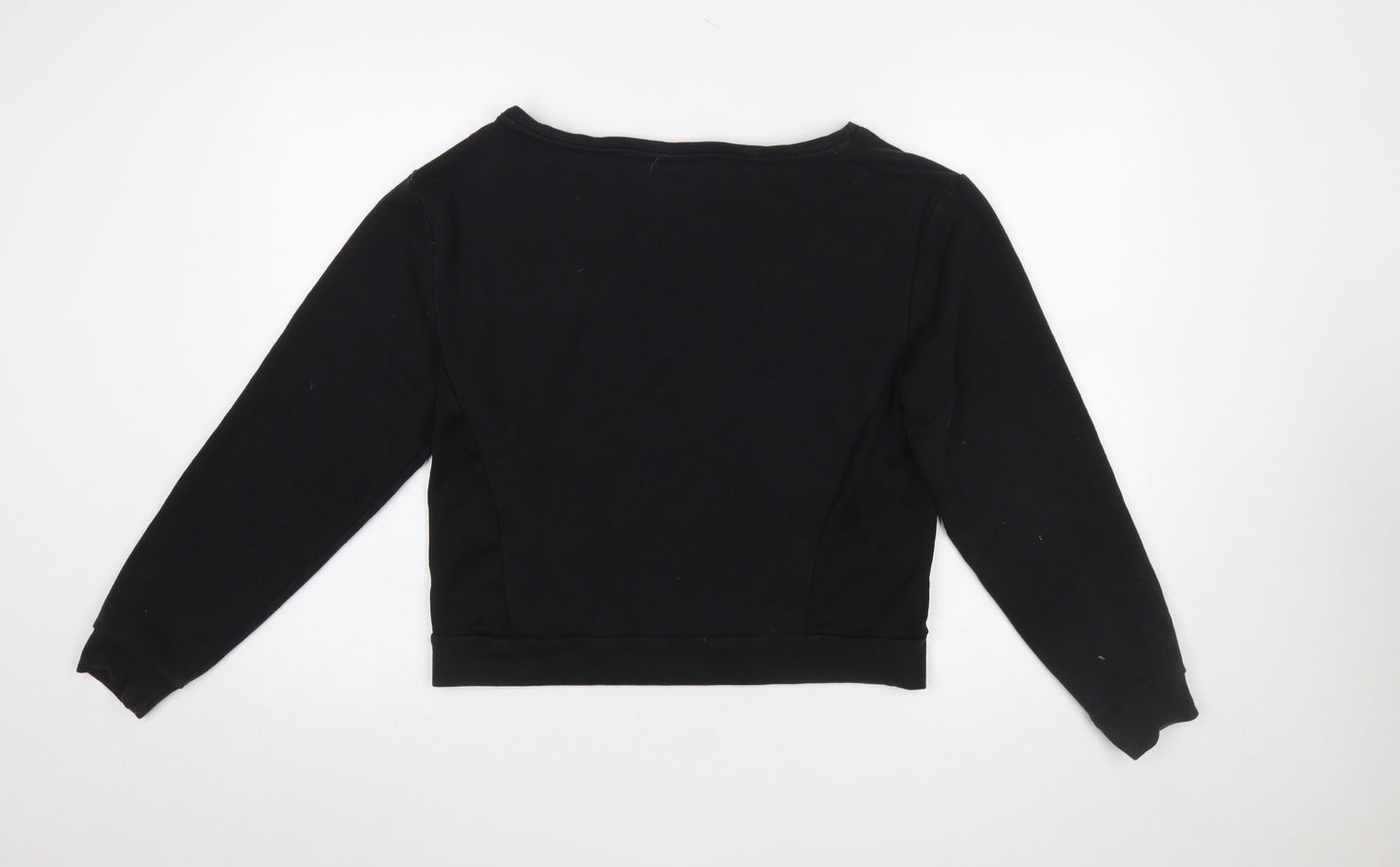 Puma Women's Black Crew Neck Long Sleeve Pullover Sweatshirt Size 14
