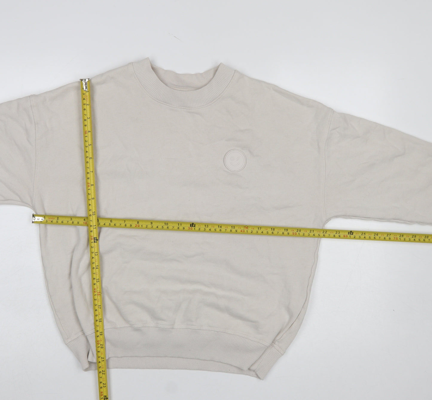 Gilly Hicks Women’s Beige Pullover Sweatshirt XS Crew Neck Fleece