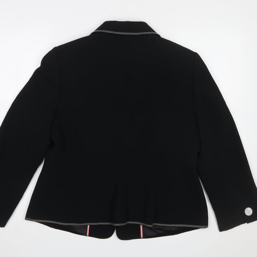 Planet Womens Black Size 16 Tailored Single-Breasted Blazer