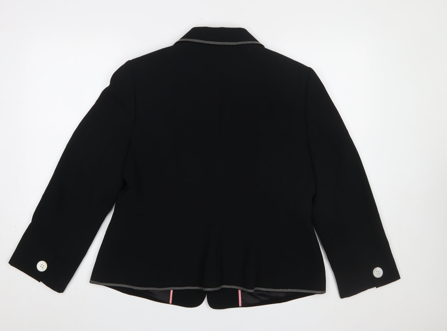 Planet Womens Black Size 16 Tailored Single-Breasted Blazer