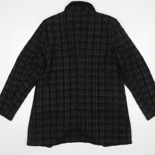 Ruth Langsford Women's Black Check Bouclé Blazer Jacket Size 18