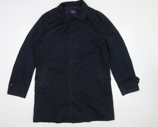 Charles Tyrwhitt Men's Blue 42R Classic Cotton Trench Coat