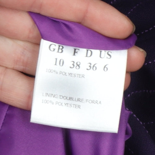 Jacques Vert Women’s Purple Pinstripe Long Blazer Size 10